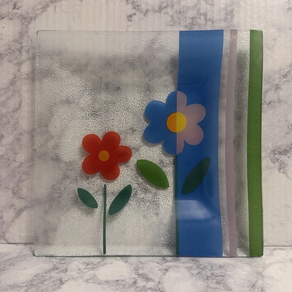 60s 70s Flower Power Mod MCM Plate Dish Pop Art Accent 8